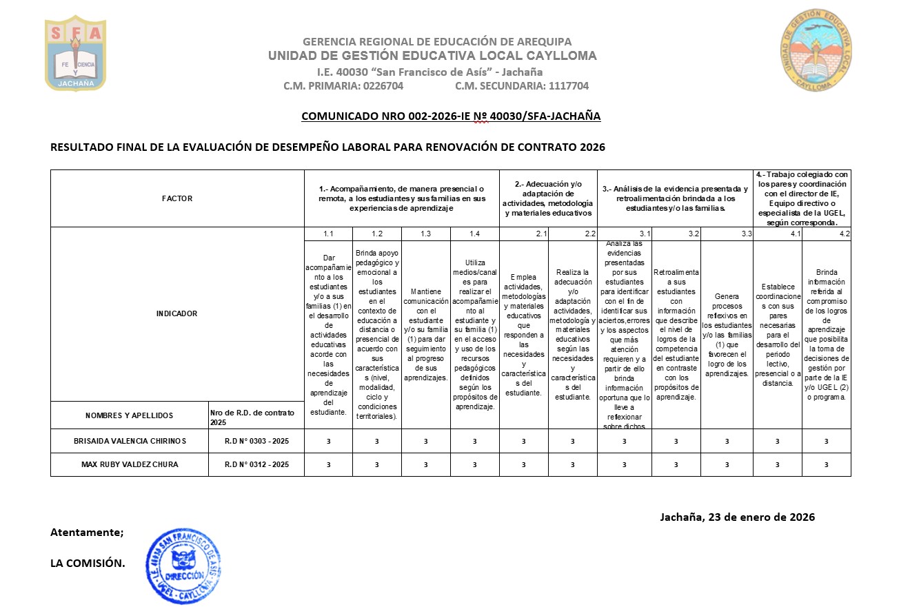 COMUNICADO